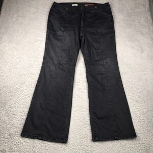 Pilcro Anthropologie Utility Demilune Bootcut Jeans Womens 32 (36x29) Black